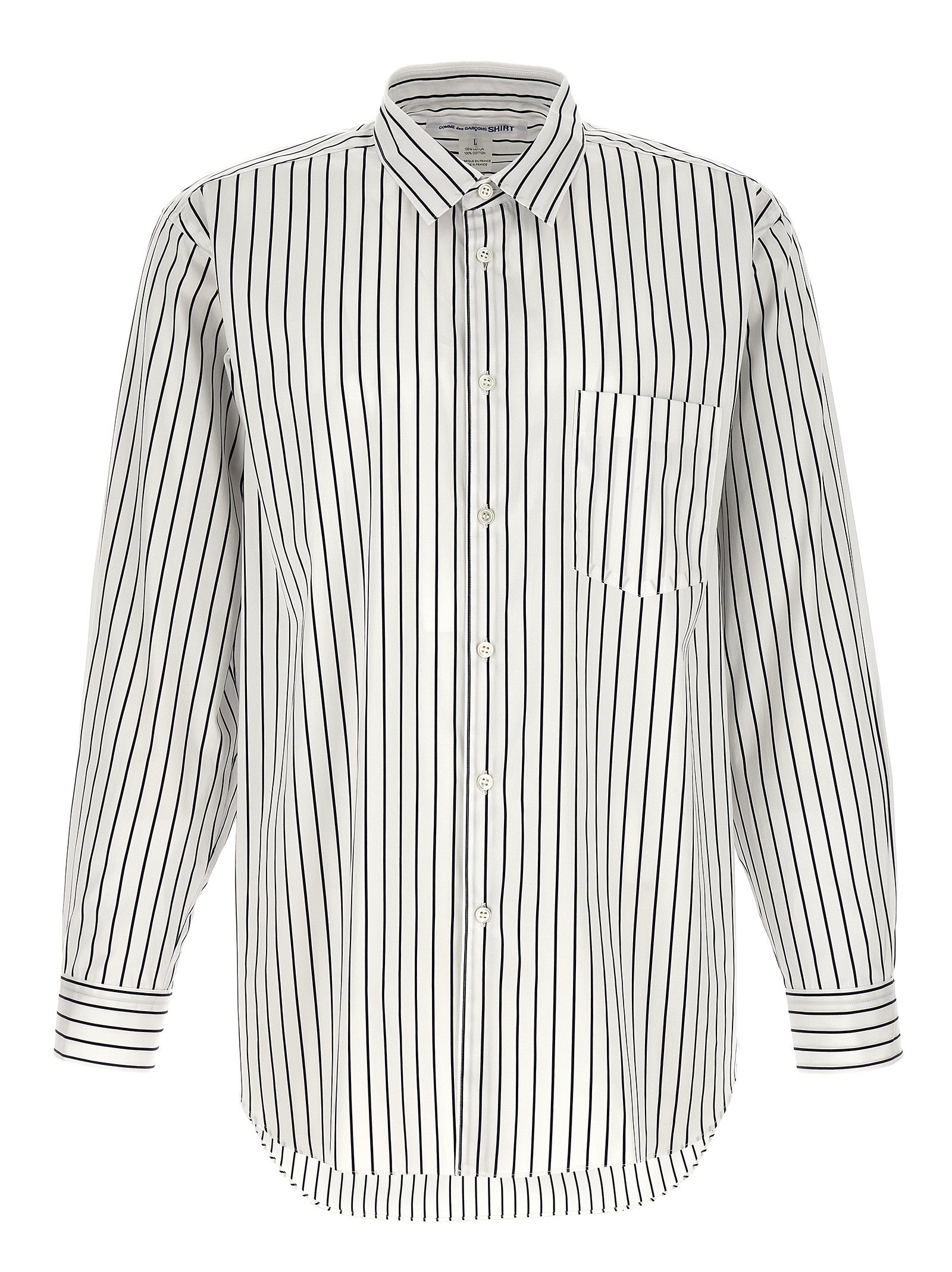 Comme Des Garcons Shirt Striped Shirt White
