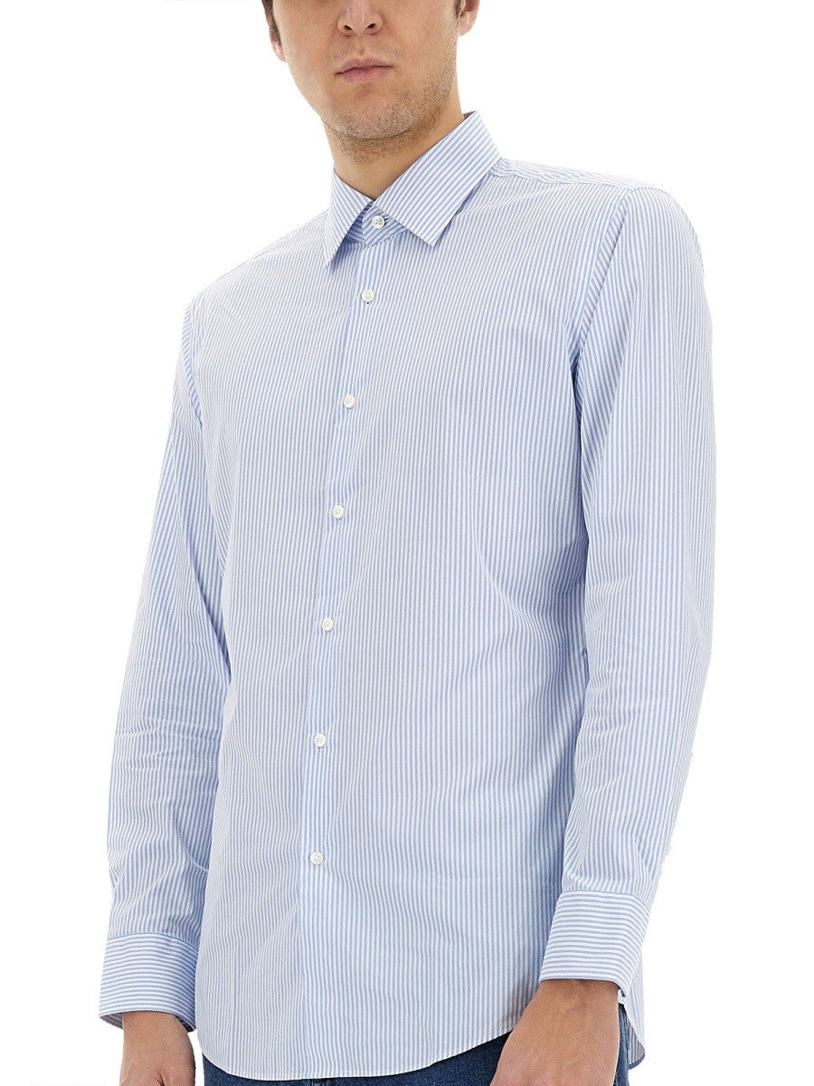 Boss Men's Striped Shirt Blue