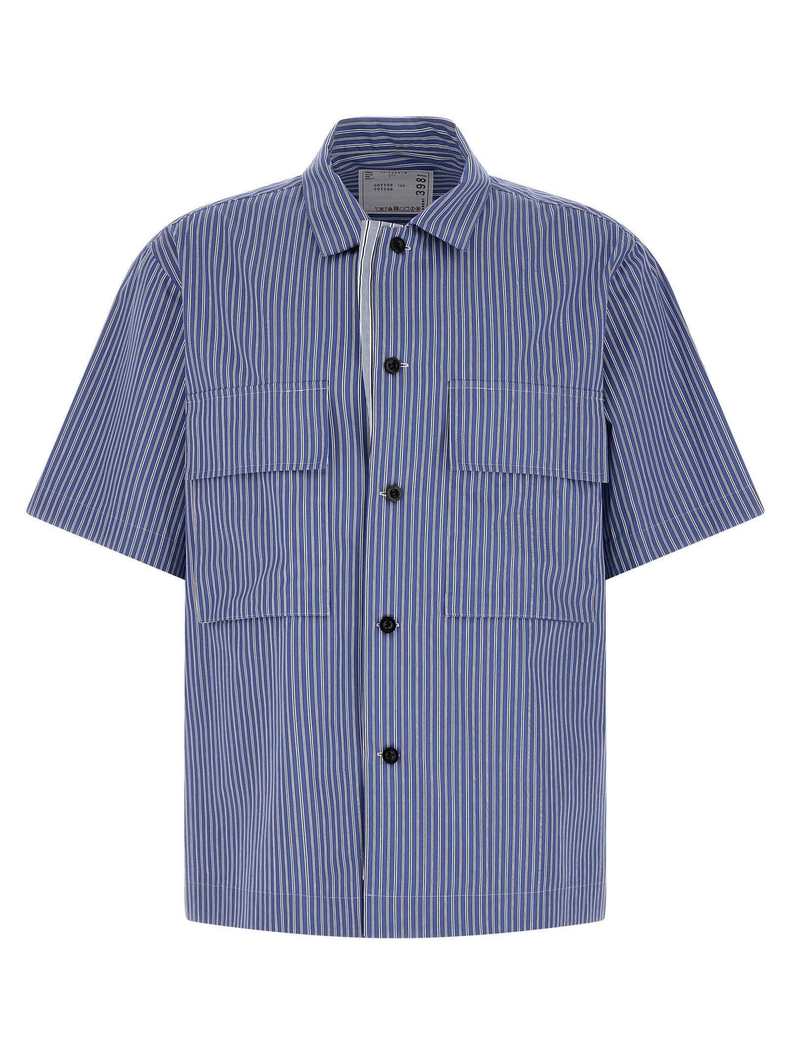 Sacai Striped Shirt Blue