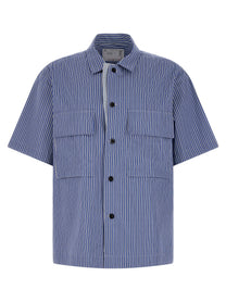 Sacai Striped Shirt Blue