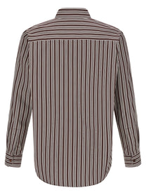 Saint Laurent Striped Shirt Brown