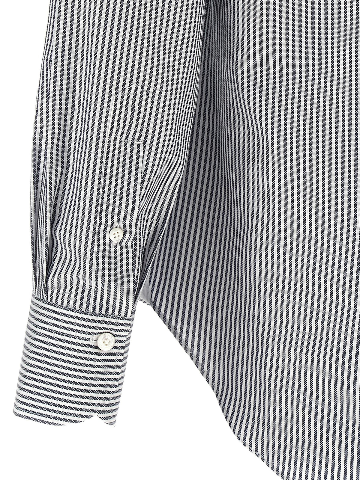 Finamore Striped Shirt Blue, view 4