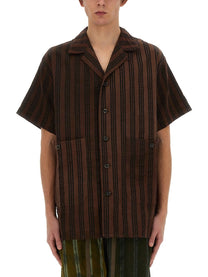 Uma Wang Men's Striped Shirt Multicolor