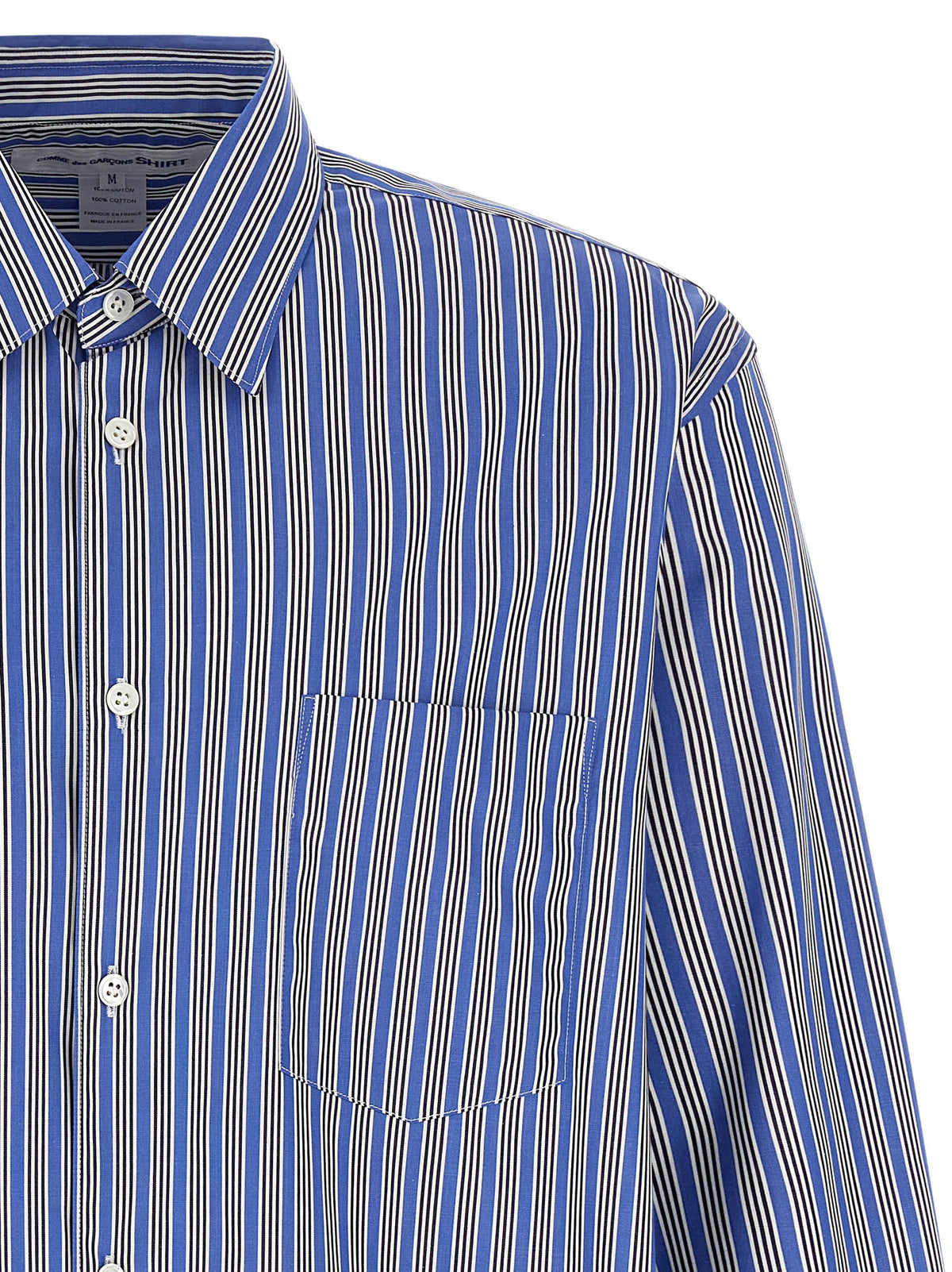 Comme Des Garcons Shirt Striped Shirt Blue