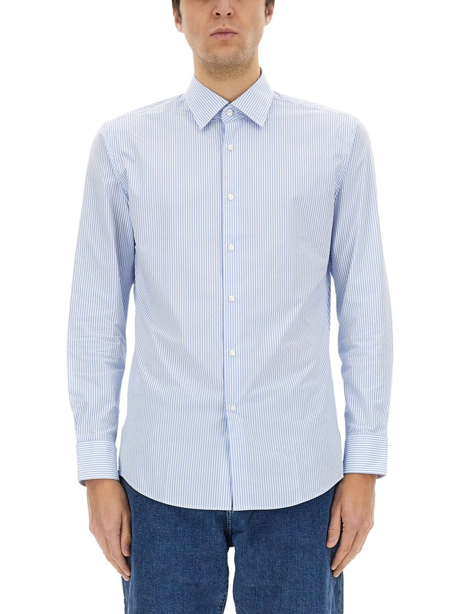 Boss Men's Striped Shirt Blue