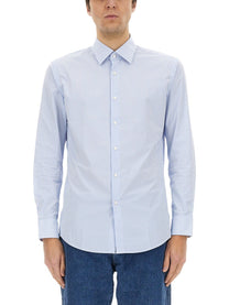 Boss Men's Striped Shirt Blue