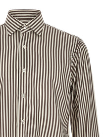 Borriello Striped Shirt Brown