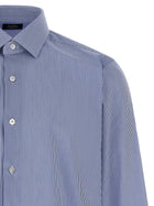 Barba Striped Shirt Blue, view 3