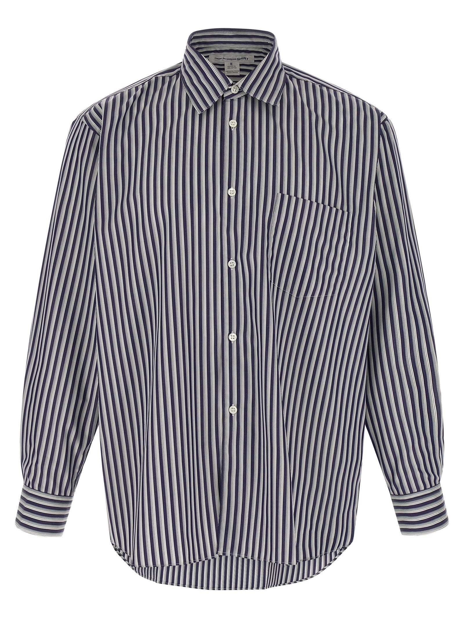 Comme Des Garcons Shirt Striped Shirt Blue