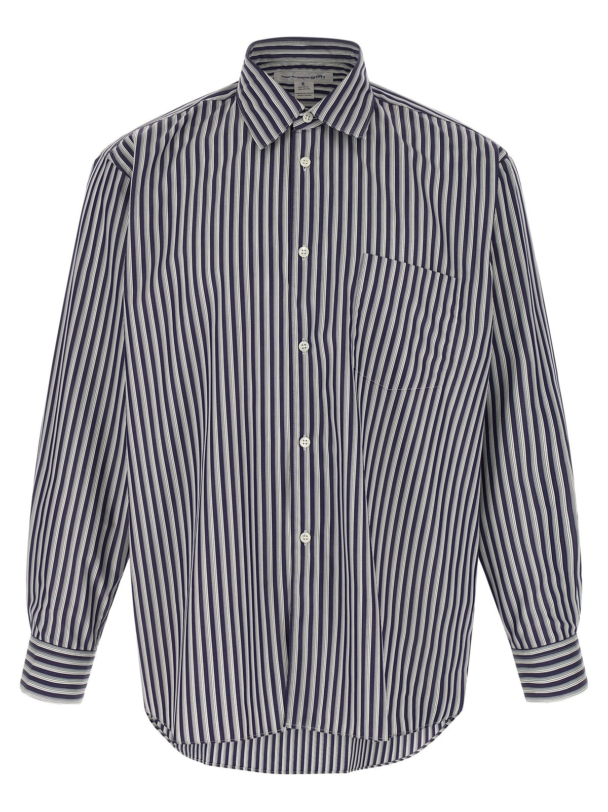 Comme Des Garcons Shirt Striped Shirt Blue