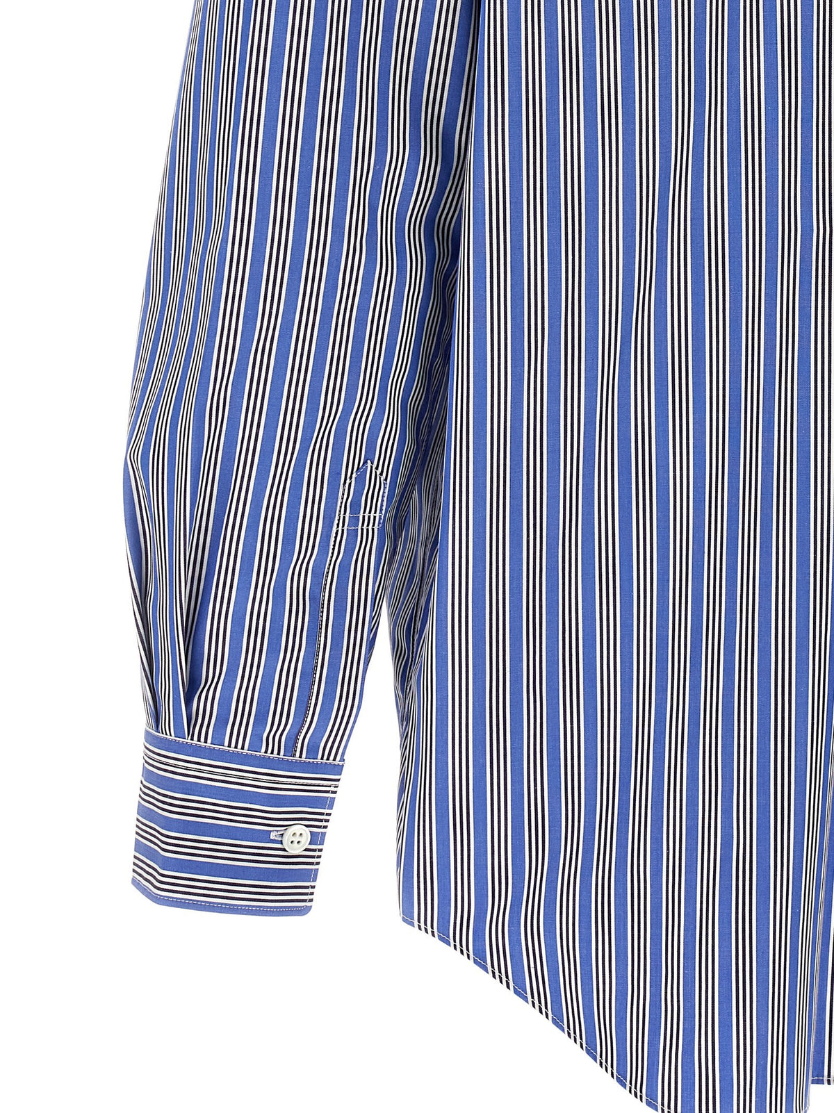 Comme Des Garcons Shirt Striped Shirt Blue