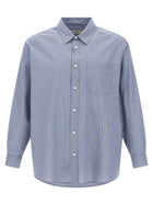 DUNST Striped Shirt Blue