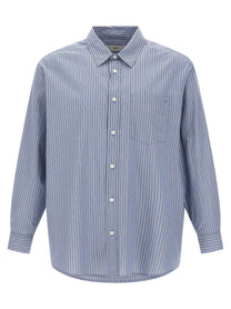 DUNST Striped Shirt Blue