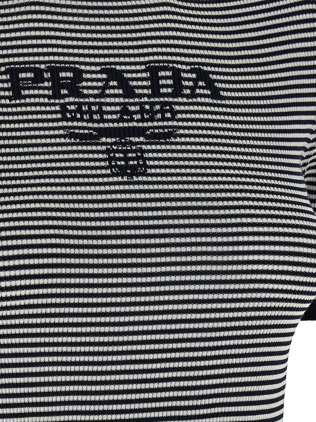 PRADA Striped Silk Shirt Blue, view 4