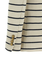 Brunello Cucinelli Striped Sweater Blazer Blue, view 4