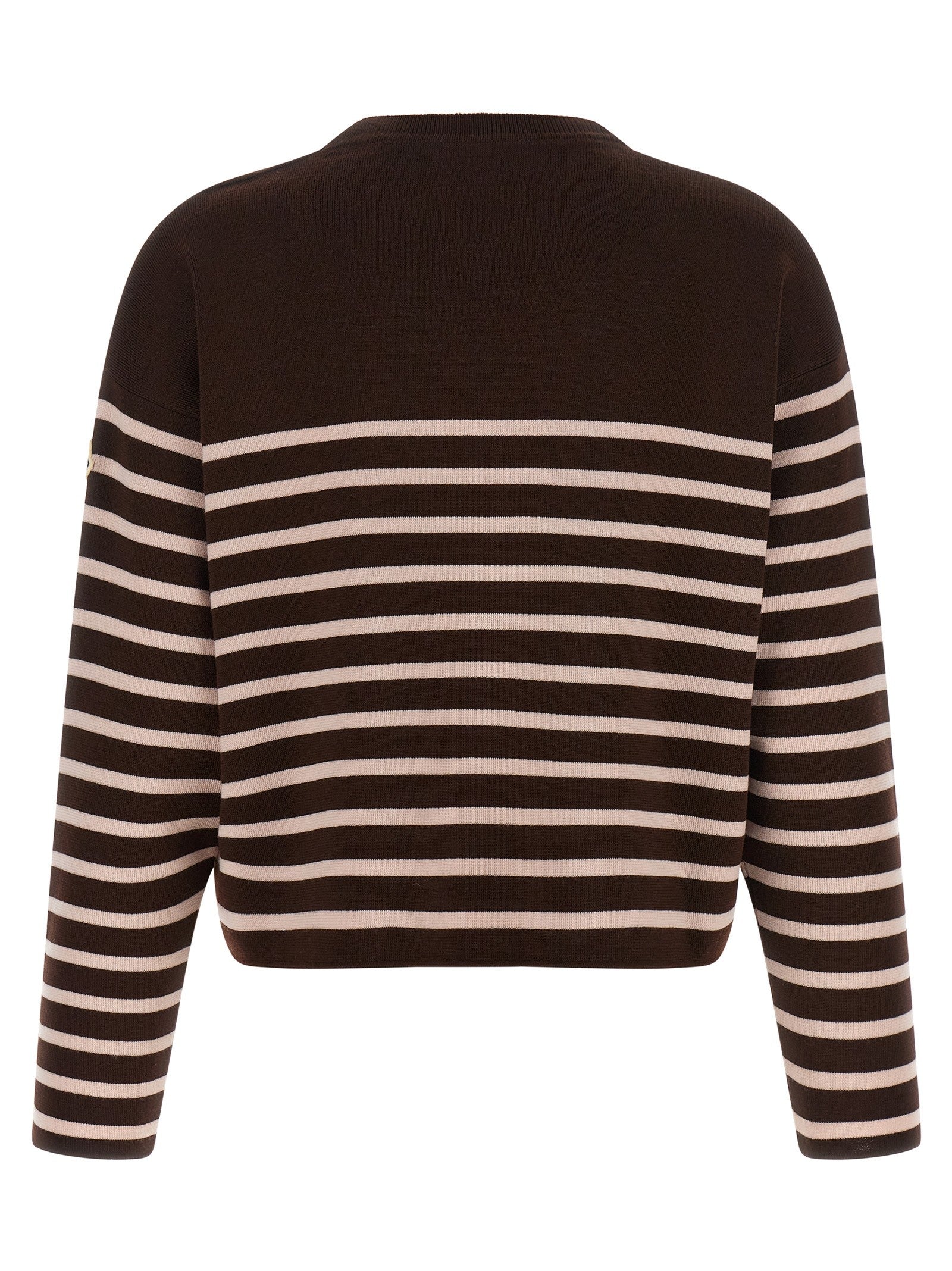 Moncler Striped Sweater White