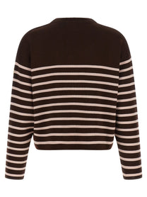Moncler Striped Sweater White