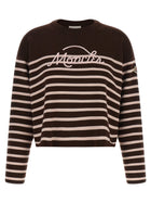 Moncler Striped Sweater Brown