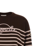 Moncler Striped Sweater Brown, view 3