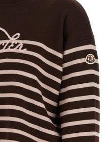 Moncler Striped Sweater White