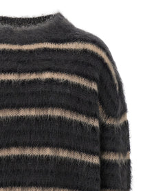 Marni Striped Sweater Grey