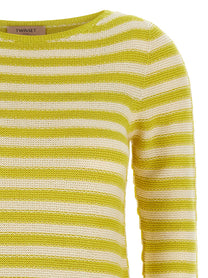 Twin Set Striped Sweater Yellow