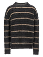 Marni Striped Sweater Grey
