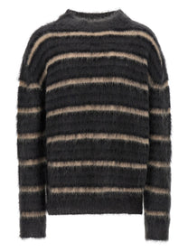 Marni Striped Sweater Grey