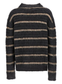 Marni Striped Sweater Grey