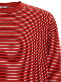 AURALEE Striped Sweater Red, view 3