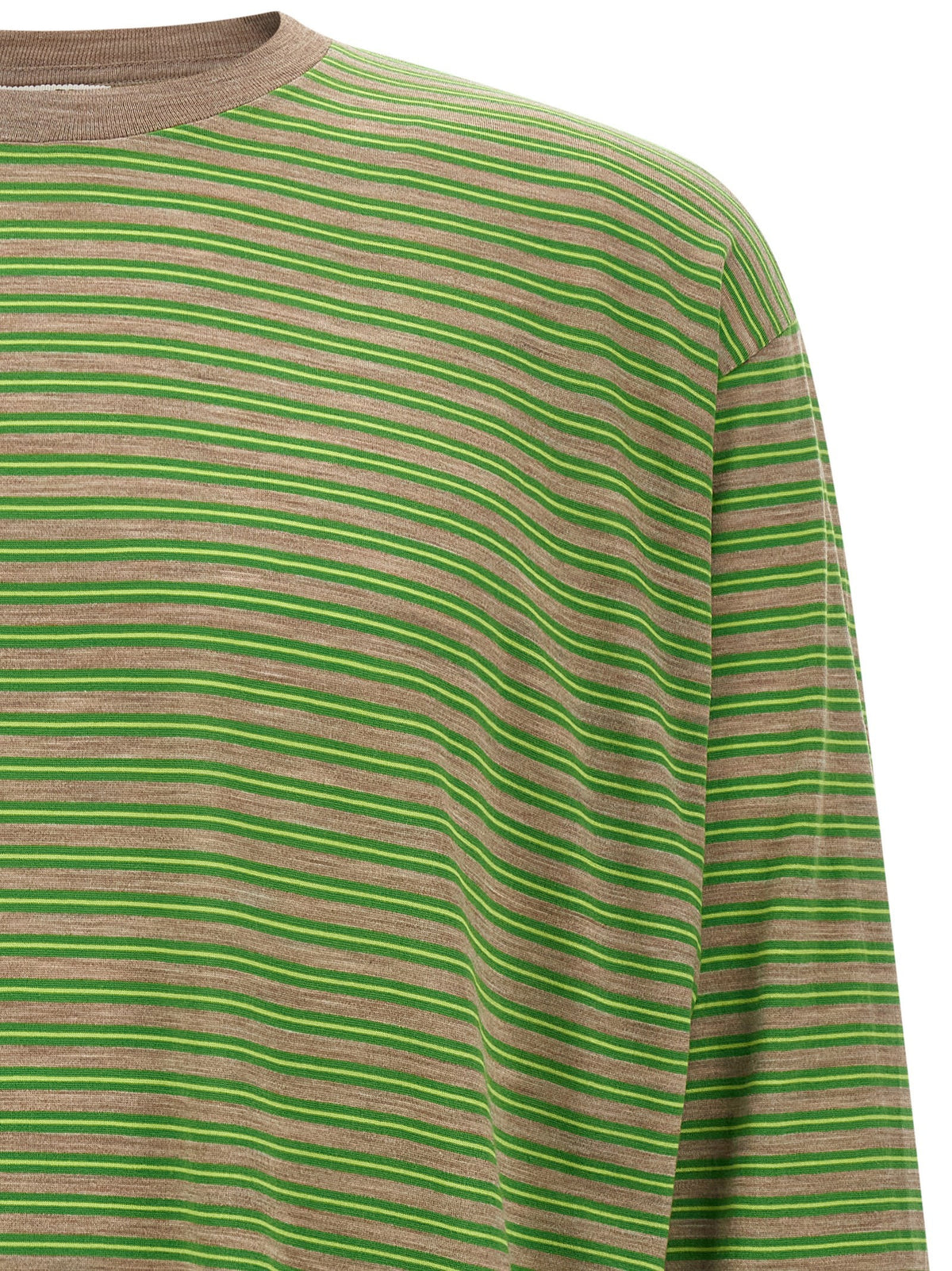 AURALEE Striped Sweater Green, view 3