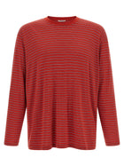 AURALEE Striped Sweater Red