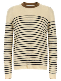 PRADA Striped Sweater Beige
