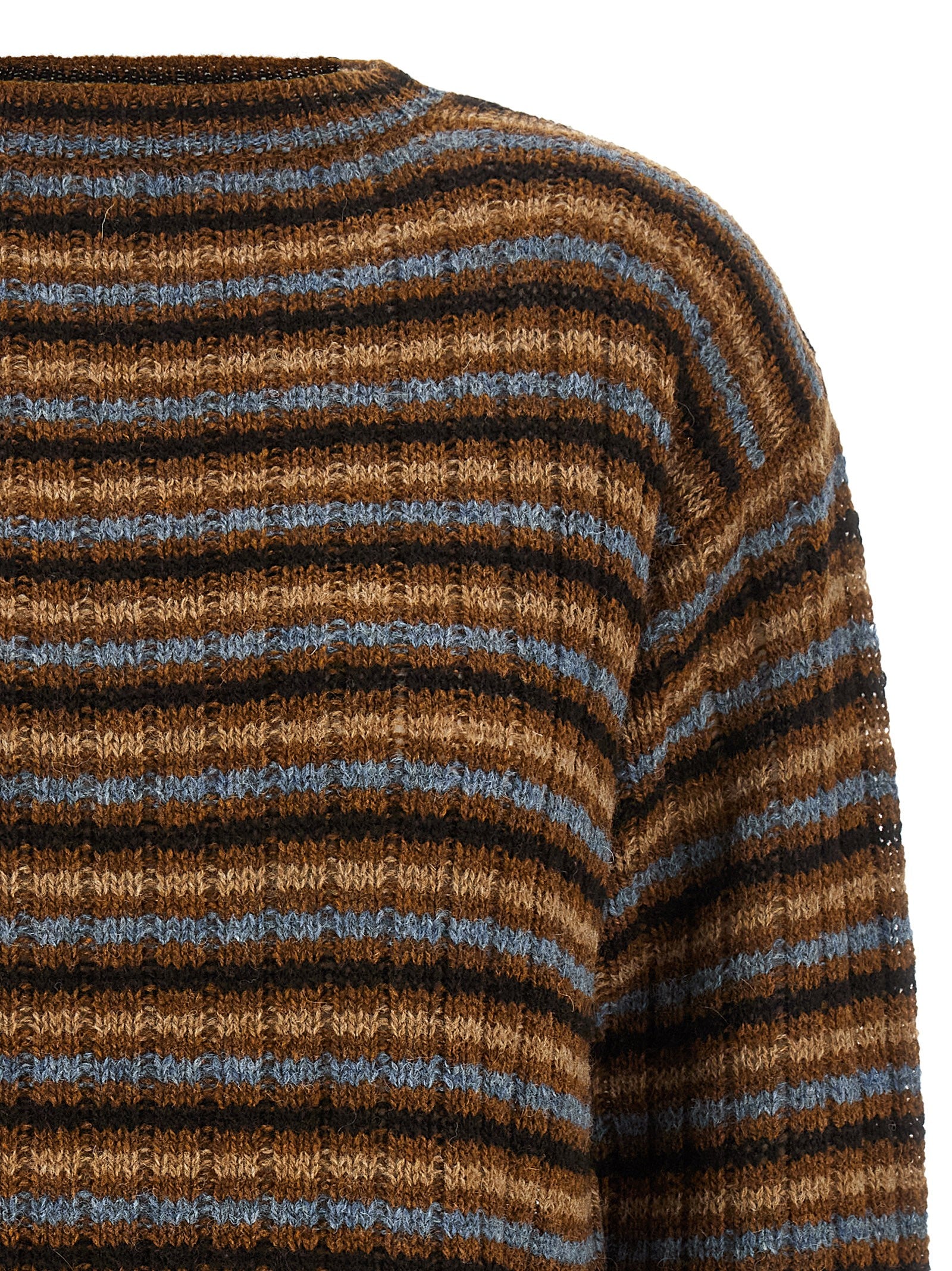 PRADA Striped Sweater Brown