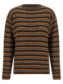 PRADA Striped Sweater Brown