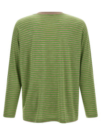 AURALEE Striped Sweater Green, view 2