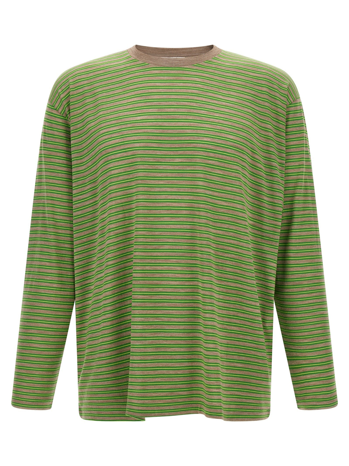AURALEE Striped Sweater Green