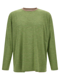 AURALEE Striped Sweater Green