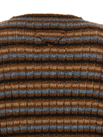 PRADA Striped Sweater Brown