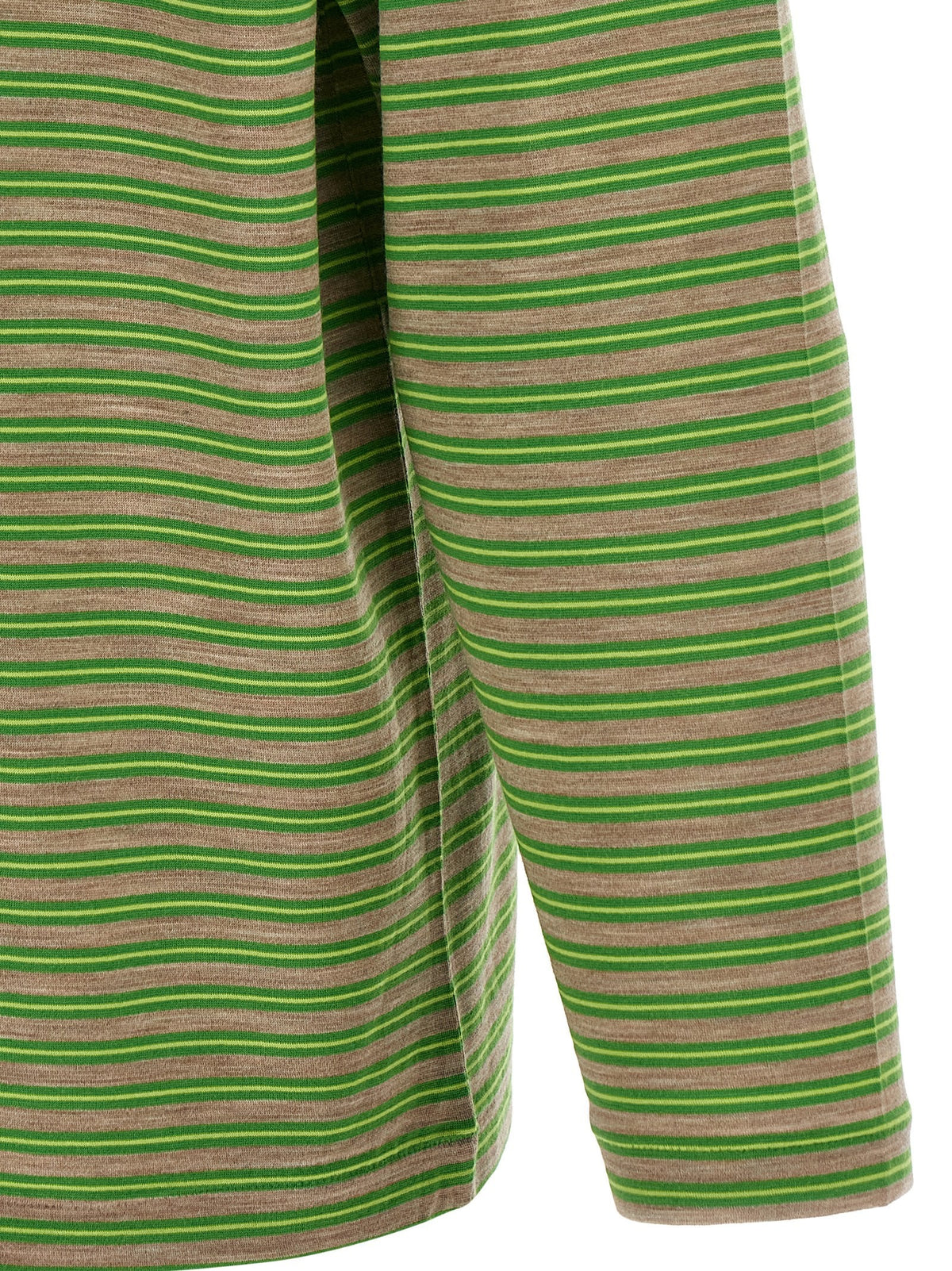 AURALEE Striped Sweater Green, view 4