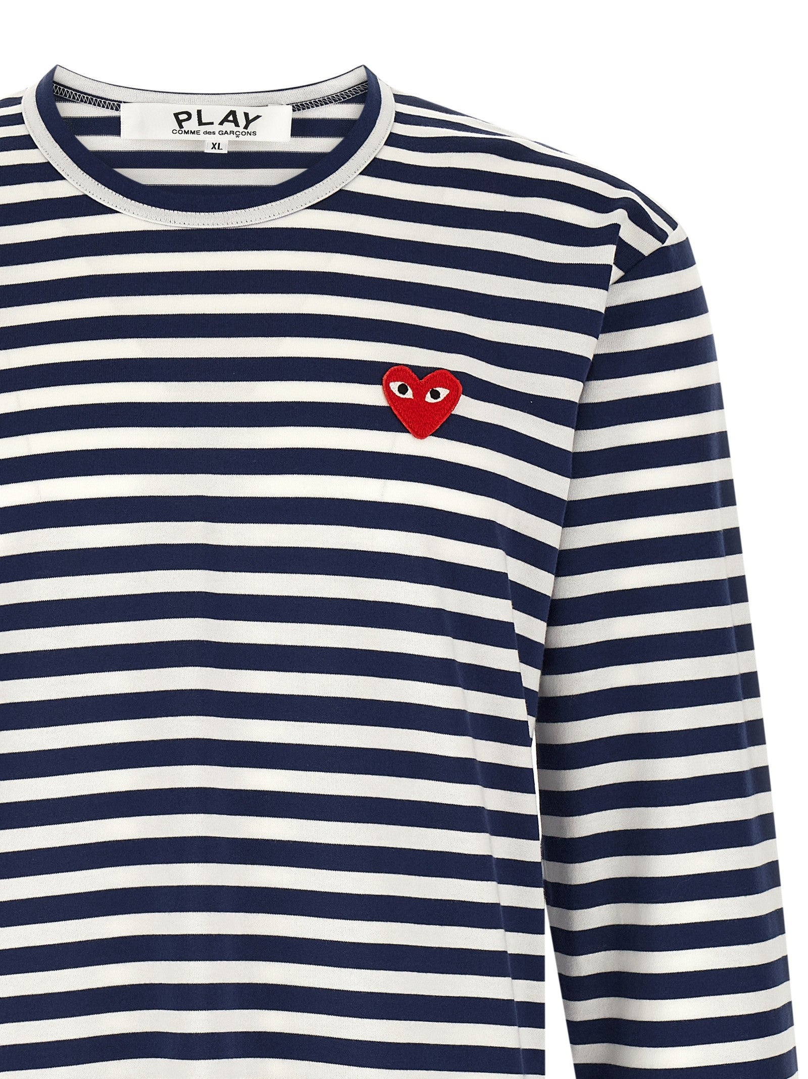 Comme Des Garcons Play Striped Shirt Gold
