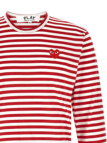 Comme Des Garcons Play Striped Shirt White