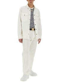 Versace Men's Striped Shirt Multicolor