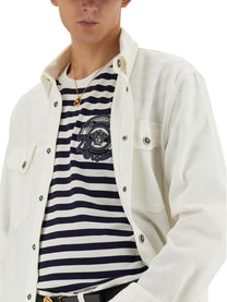 Versace Men's Striped Shirt Multicolor