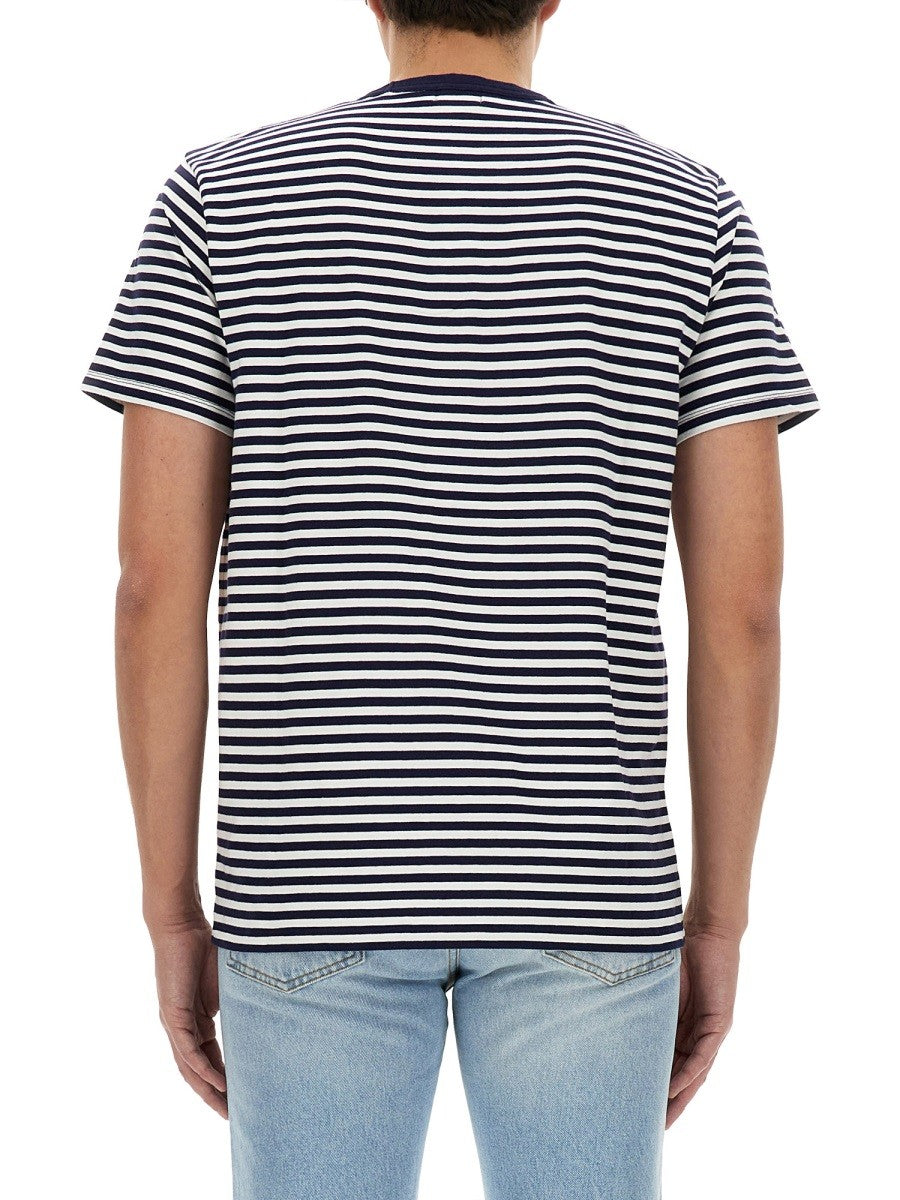 Woolrich Men's Striped Shirt Blue