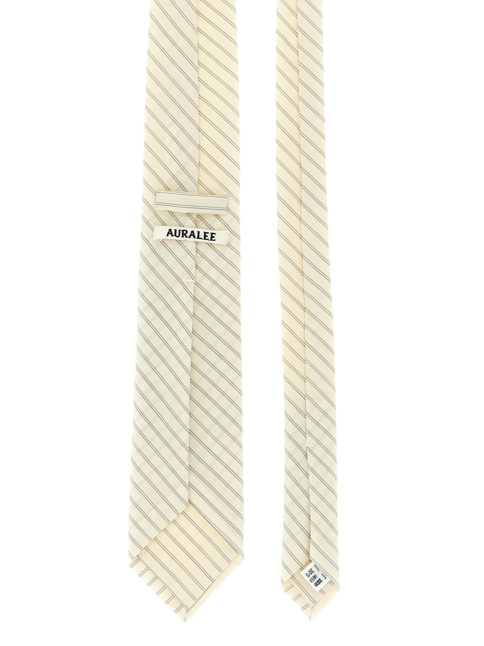 Auralee Striped Tie White