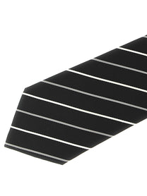 Saint Laurent Striped Tie Black