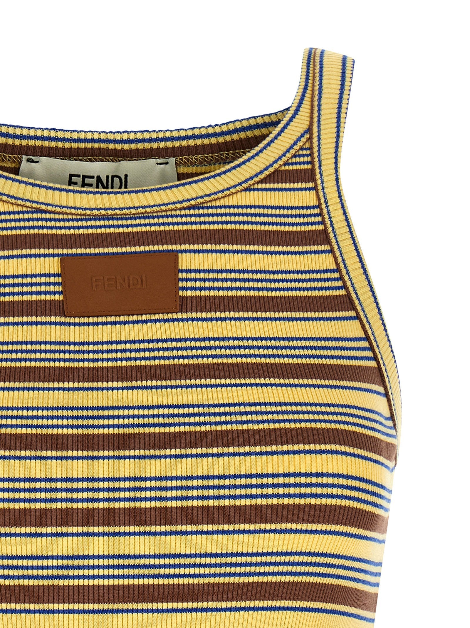 Fendi Striped Top Gold