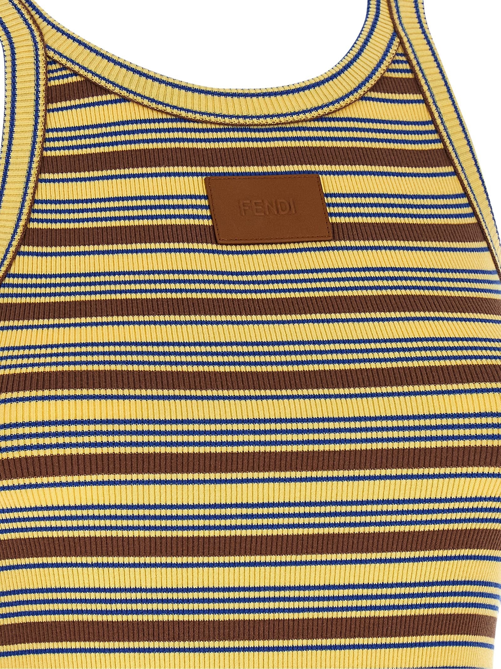 Fendi Striped Top Gold