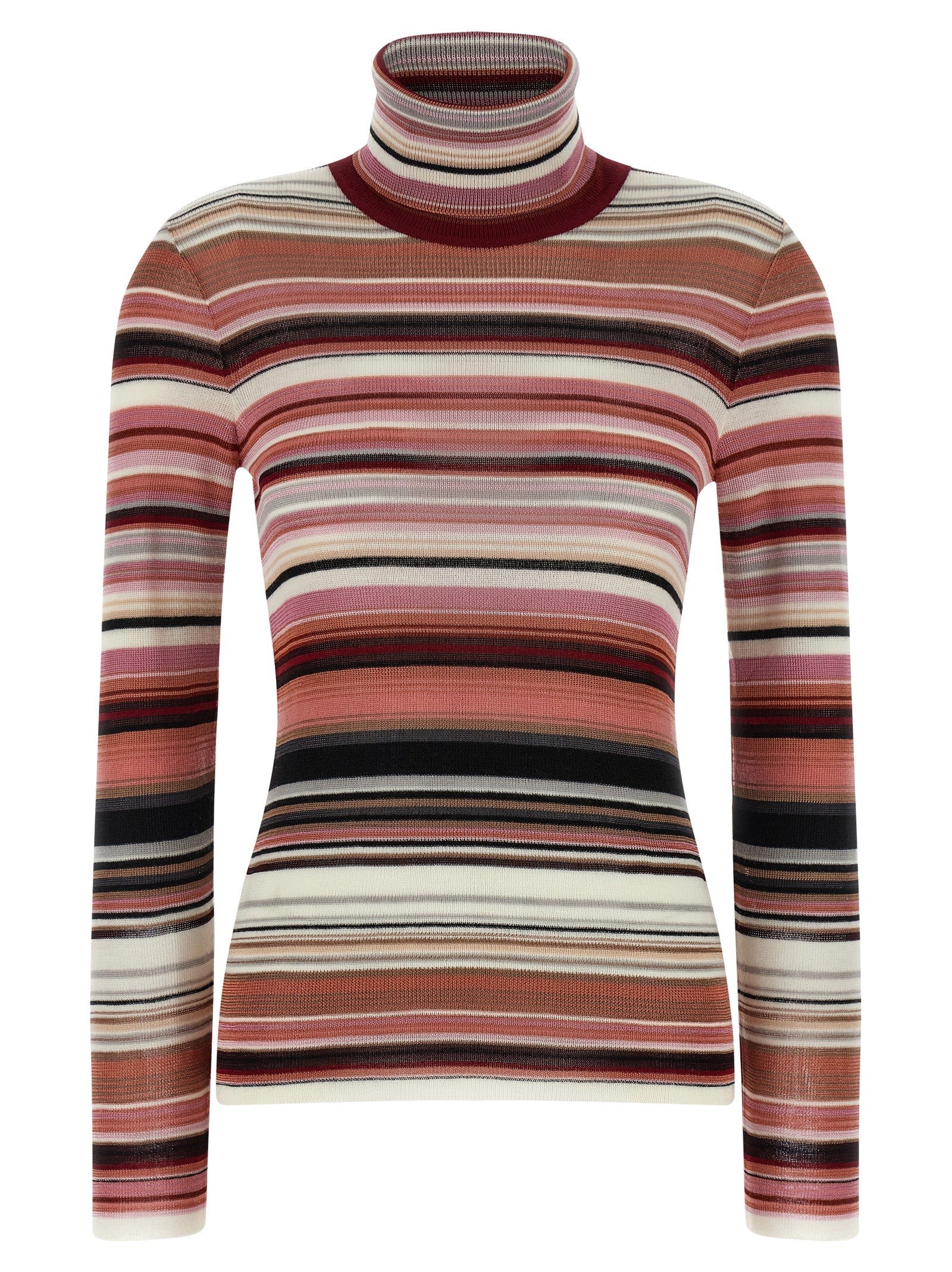 Missoni Striped Turtleneck Sweater Blue